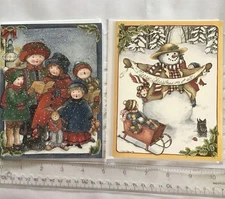 2 - Lang Co. Sherri Buck Baldwin Holiday Cards, Scottie Dog W/env., 1997-98