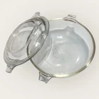 Vintage Pyrex Clear Glass 20 oz 600ml Oven/Fridge Dish #019 with Cover #681-C-24