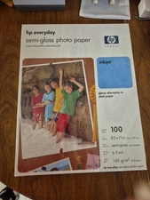 NEW HP EVERYDAY Semi-gloss Photo Paper ANY INKJET PRINTER 100 sheets 8.5" x 11"