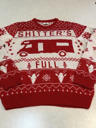 National Lampoon Christmas Vacation Shitter's Full Ugly Sweater Cousin Eddie L