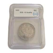 1899 Barber Half Dollar 50C – ICG G Quality – Details Coin