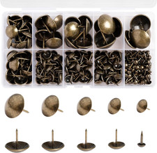 Antique Upholstery Tacks 120PCS Furniture Tacks Nails 1/4",7/16", 5/8 , 3/4", 1"