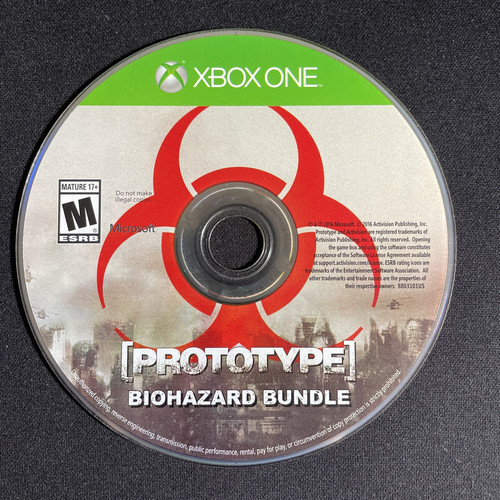 Prototype Biohazard Bundle Xbox One Disc Only Tested