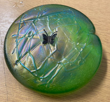 Signed  JOHN DITCHFIELD  ART GLASS SCULPTURE PAPERWEIGHT 12cm dia. Butterfly.