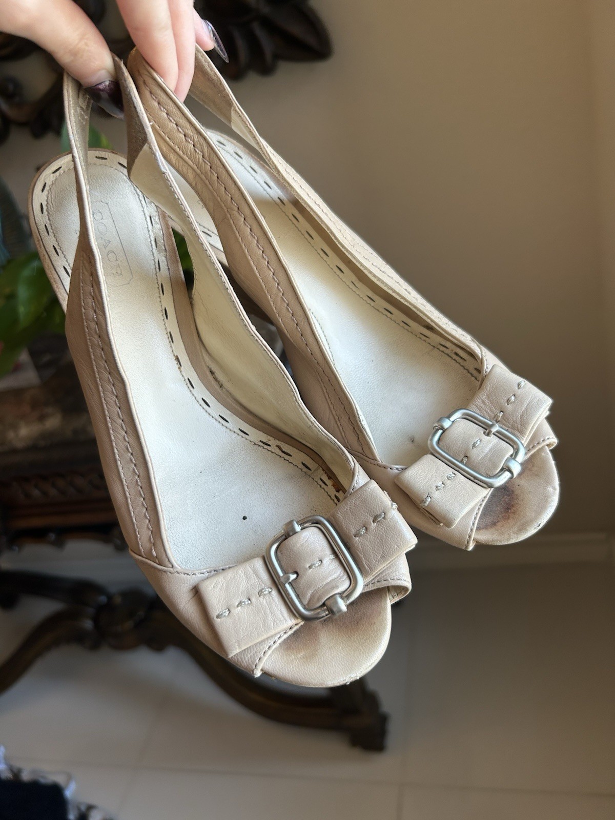 Coach Women's Size 7 Wedge Sandals Stylish Comfort-image