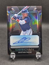 Christian Pache 2021 Panini Chronicles Obsidian O-CP AUTO Atlanta Braves