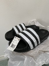 adidas Adilette 22 Men's Slide Sandals Black/White US 12 New w/ Box