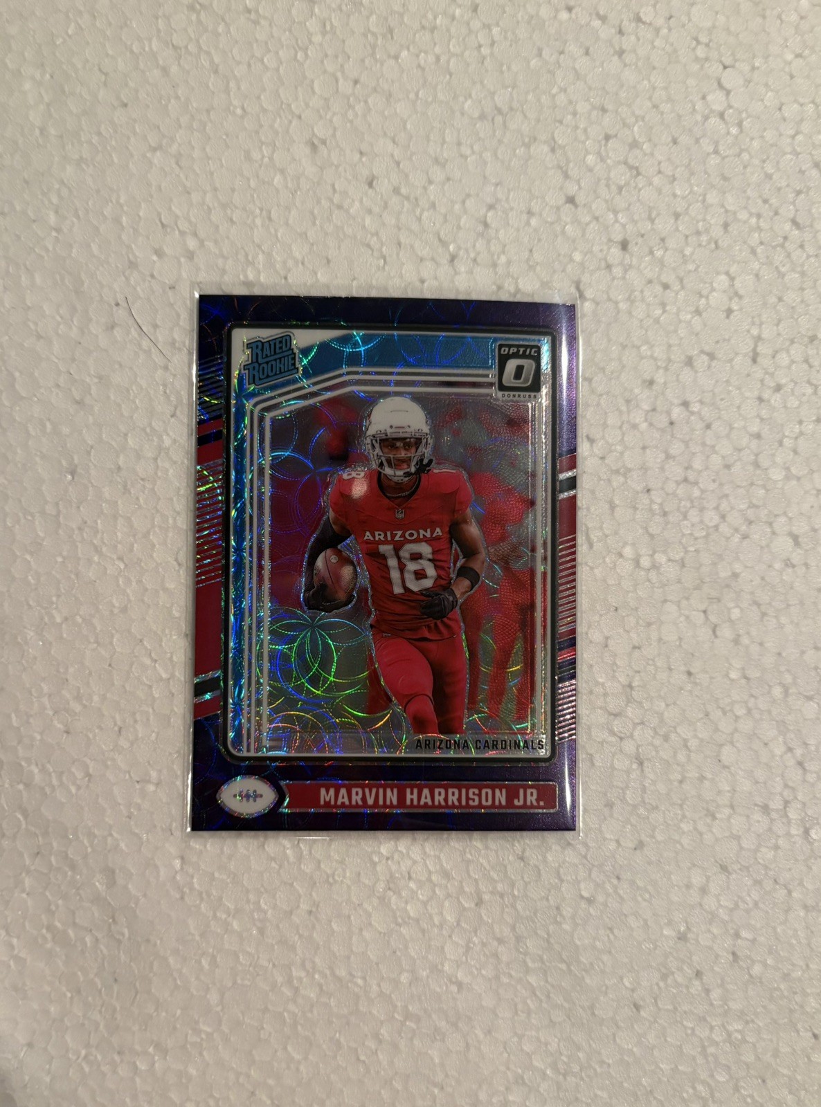MARVIN HARRISON Jr RC Rated Rookie Purple Scope Prizm #276 2024 Optic CARDINALS