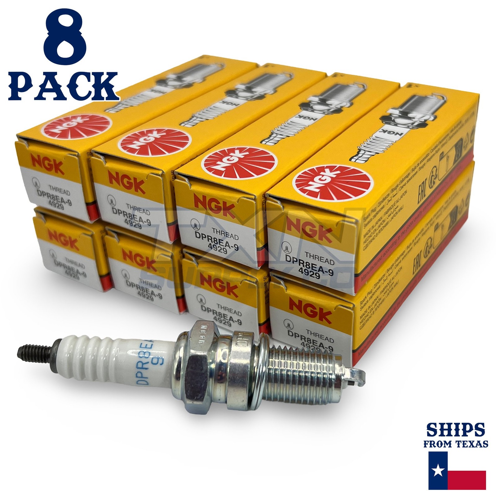 8 NGK Spark Plug - For CB 750 Honda Motorcycle