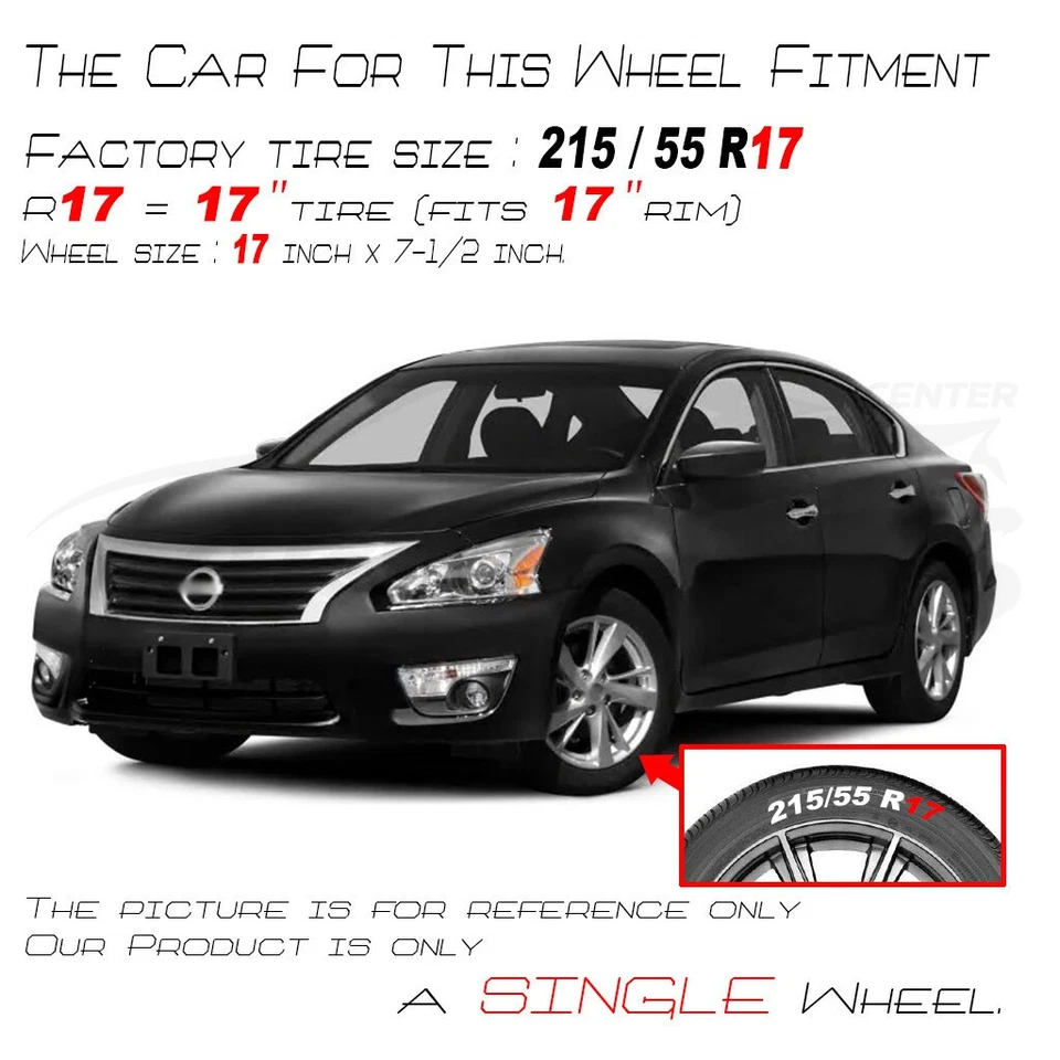 New 🔥17" Replacement Alloy Wheel Rim for 2013 2014 2015 Nissan Altima 62593 - Image 2 of 4