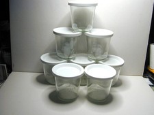 Bicchieri WECK con coperchio salvafreschezza bianco, 8 pz., 290 ml, per yogurt ecc., NUOVI