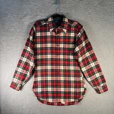 Pendleton Country Traditionals Plaid Wool Shirt Mens S Red Tartan USA Made