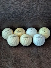 Vtg Golf Balls Lot Of 7 Titleist, Pinnacle, Dunlop Etc Played With Condition
