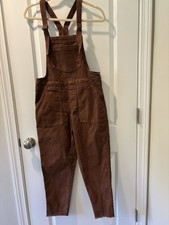 Aerie Corduroy Women  s Brown Werk  Play Overalls Pants Adjustabe Straps Size XS