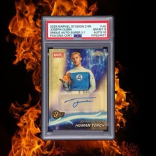 2025 Topps Marvel Chrome Joseph Quinn Human Torch SUPERFRACTOR 1/1 Auto PSA 8A10