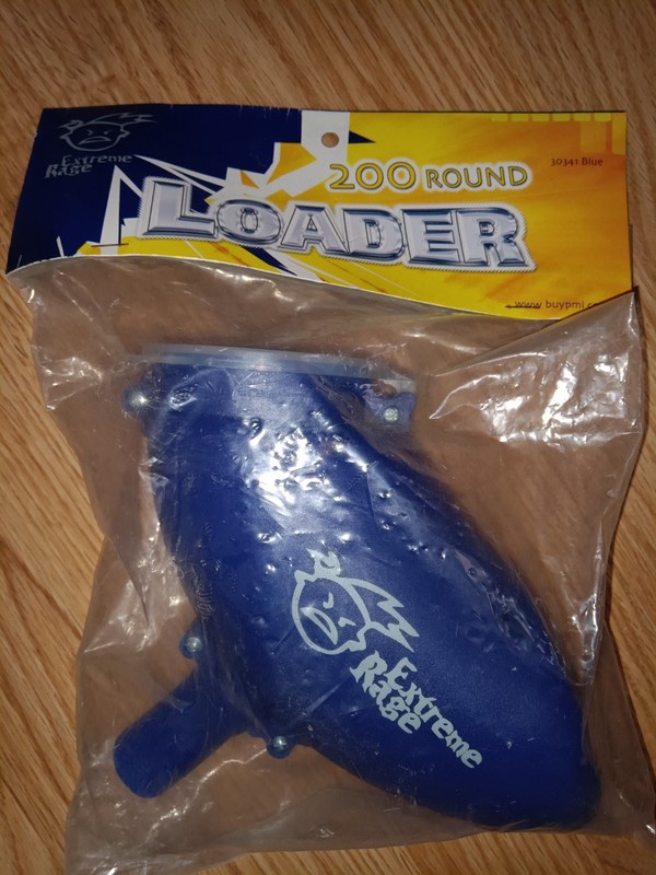 Extreme Rage 200 Rpund Paintball Loader Gravity  Feed Paintball Loader  Blue