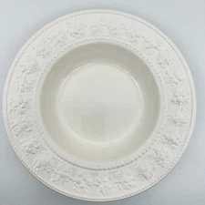 #2 Wedgwood Festivity Ivory Soup Deep Plate White Floral Pattern  From Japan