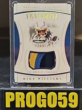 2019 Panini National Treasures Franchise Mike Williams #FT-22 /25 Game Worn