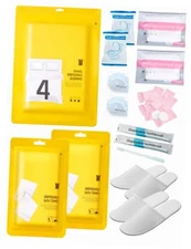 Extguds Disposable Travel Set: Bed Sheet×1+Duvet Cover×1+Pillow case×2+Bath 