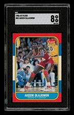 1986-87 Fleer Set-Break # 82 Akeem Olajuwon SGC 8 NM MT