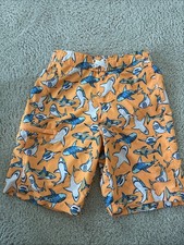 Wave Zone Swim Trunks Boys L 10/12 Shark Board Shorts Pocket