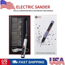 USB Rechargable Engraving Pen with 30 Bits Mini Electric DIY Engraver Cordles US