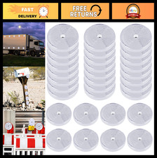32 Pcs Round Reflectors for Fence, Mailbox, Driveway, Gate - 2.4" Safety Markers