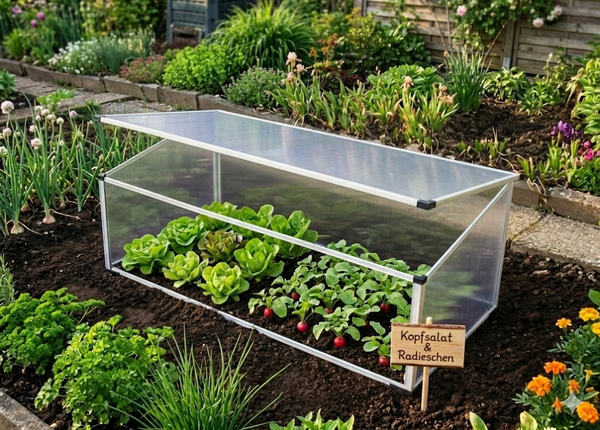 FrüHbeet Plantbox Xl Aluminium GewäChshaus FrüHbeetkasten Treibhaus 100 X 60 Cm-image