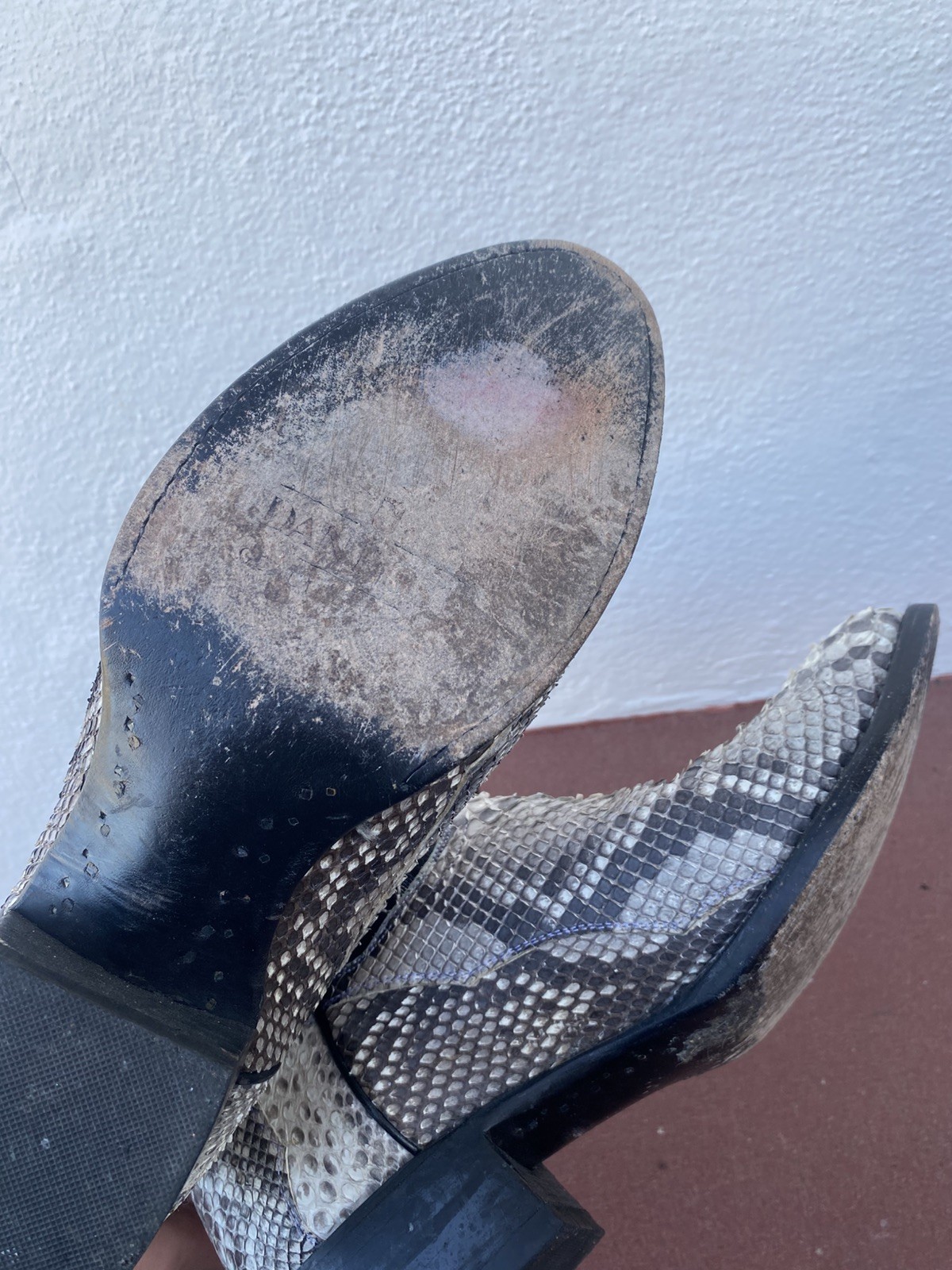 Dan Post Python Boots Genuine Men Size 10.5D - image 10