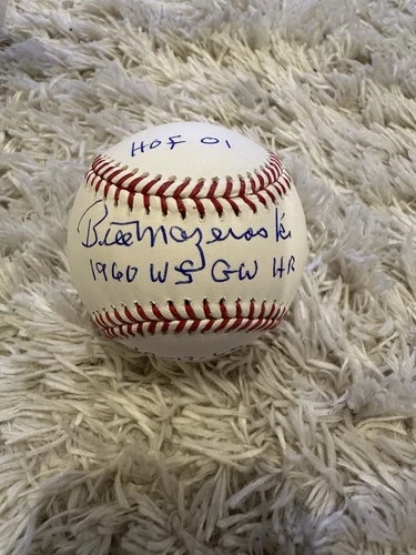 Bill Mazeroski Signed Baseball! 3 Inscriptions !
