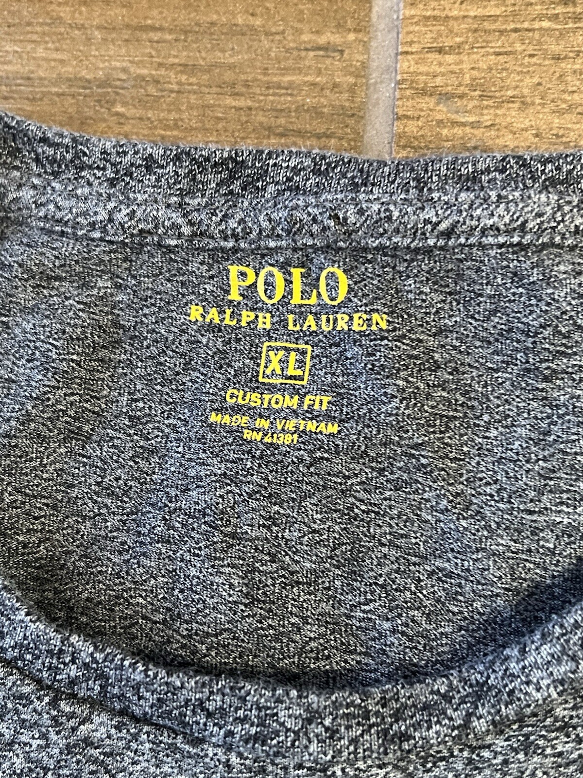 Polo Ralph Lauren T Shirt Uomo XL Camicia Grigia Ricamata Pony Vestibilità Personalizzata