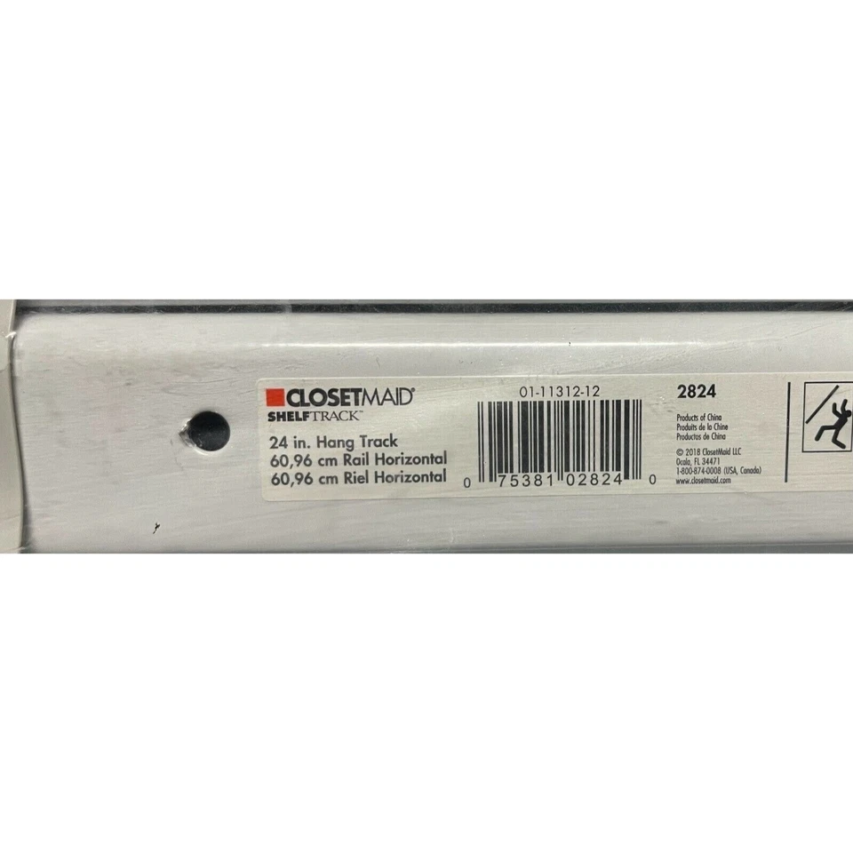 Lote de (6) ShelfTrack blanco de 24 pulgadas CLOSETMAID 2824 Foto 3 de 3
