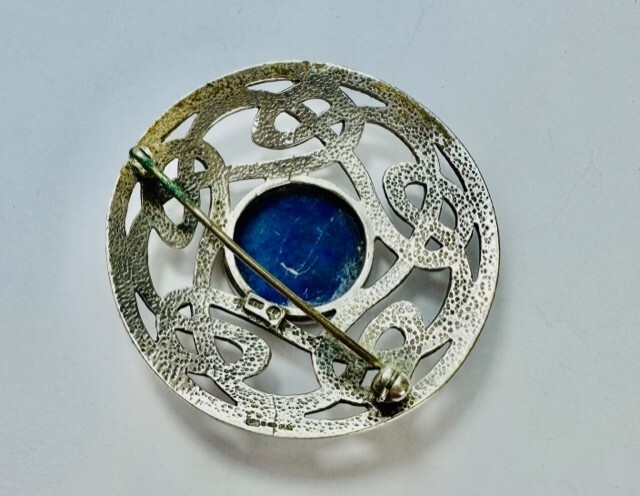 Vintage 925 Solid Silver Celtic Knot  Cutwork Bro… - image 2