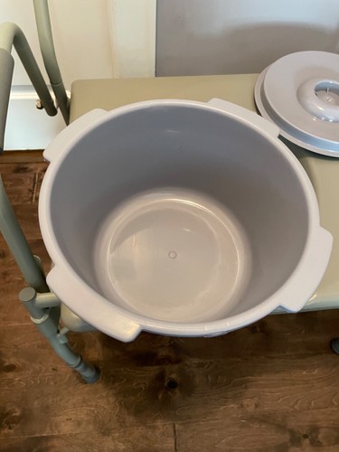 DMI Bedside Commode Potty Chair Bariatric Extra Wide Drop Arm Steel 500Lb cap. - Picture 20 of 24