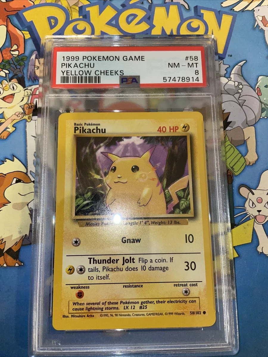 PIKACHU - Base Set - 58/102 - Pokemon Card - Unlimited Edition OG