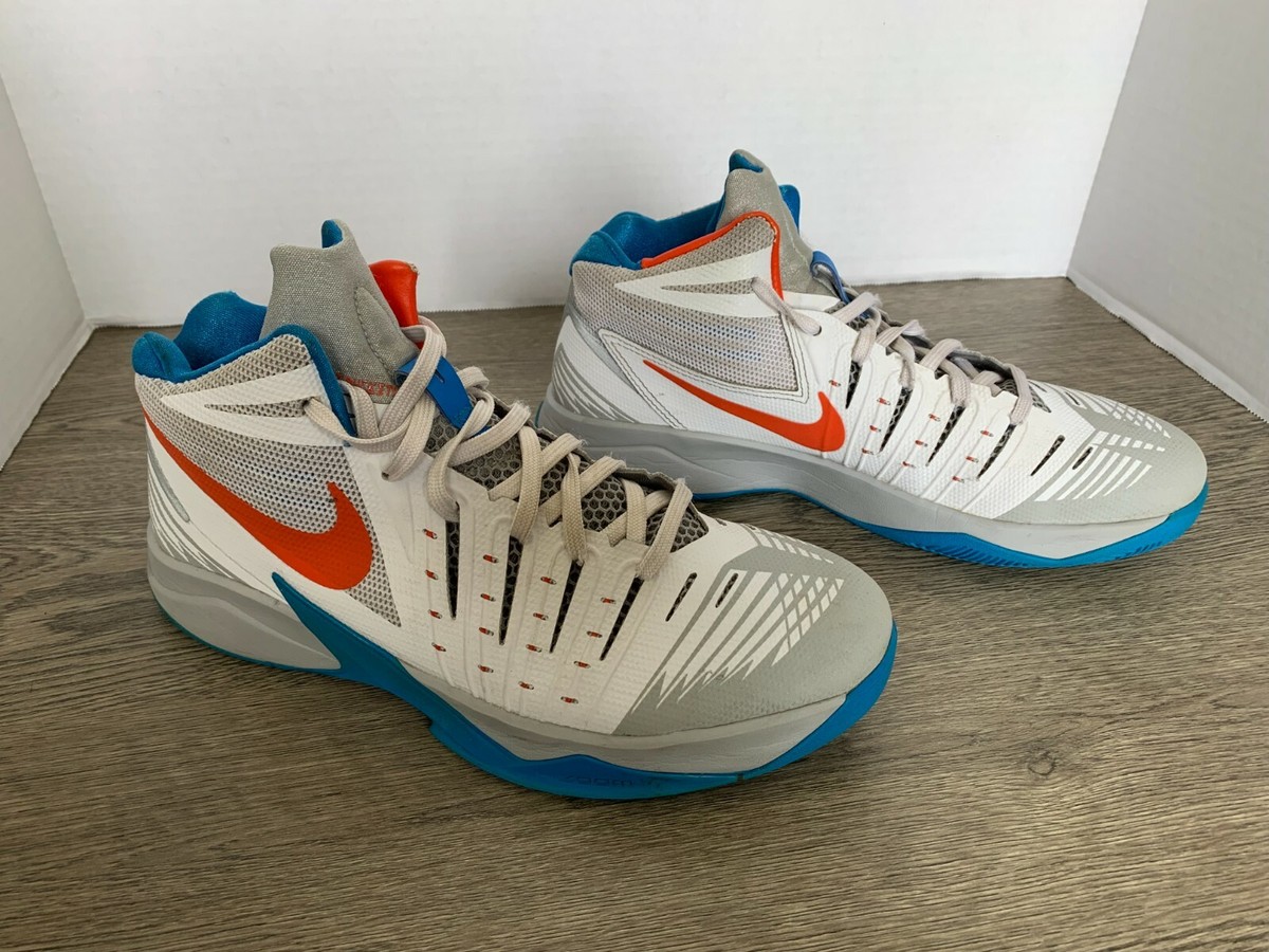 Nike Zoom I Get Buckets Sneakers White, Orange, Blue Men's 9.5 | eBay