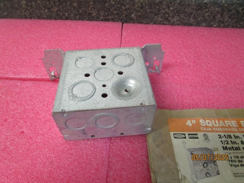 NEW! Qty (15) Raco Hubbell 235 Electrical 2 Gang 4" Square Box - Galvanized - Picture 9 of 9