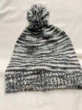 Beanie- Black and White Acrylic