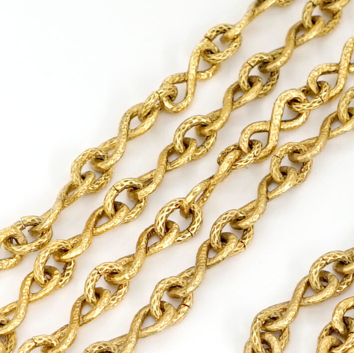 CHANEL CC Logos Coin Charm Double Chain Long Necklace 31