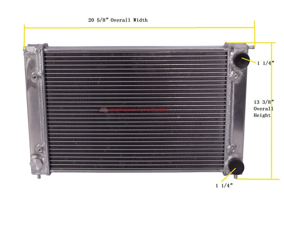 2ROWS 17" CORE  All Aluminum Radiator For 1982-1992 Volkswagen Golf/Jetta MT Foto 2 de 4