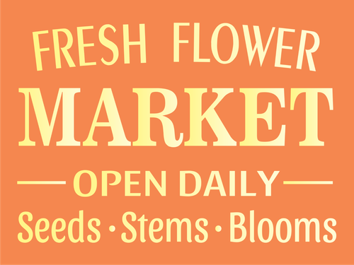 Stencil Joanie Fresh Flower Market Blooms Seeds Stems Garden Porch DIY Art Signs - Picture 5 of 9