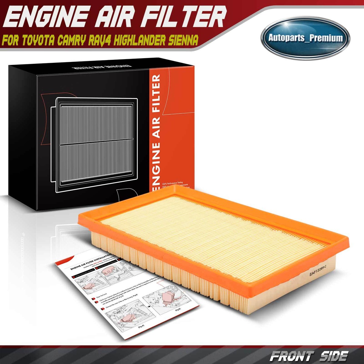 A-Premium Filtro De Aire De Motor Compatible Con Fiat 500L