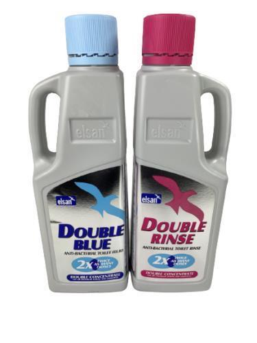 Elsan Double Pink & Blue Toilet Chemical Caravan Motorhome Camping Boat