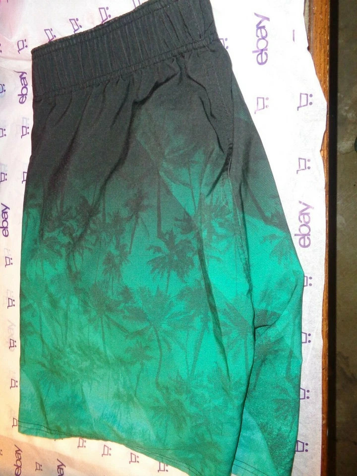 $48 Wave Zone swim wear large drawstring swim shorts palm print pants 38" waist - Image 4 of 4