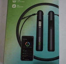 Letsfit JR02 Smart Jump Rope LCD Display App Supported Long Battery Life Black