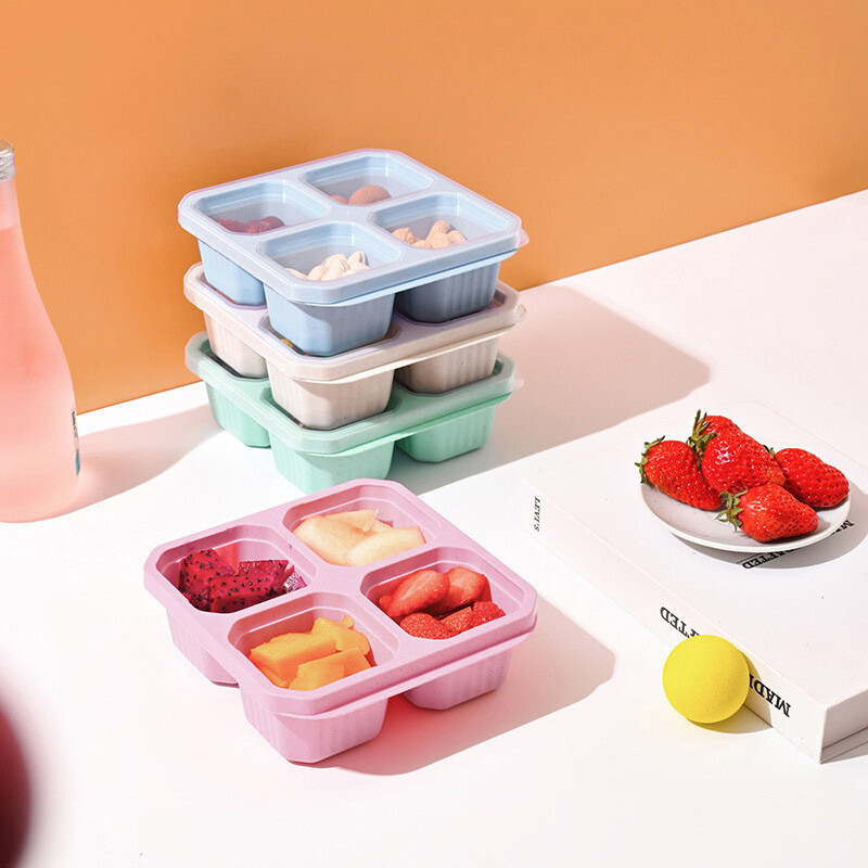 Four Compartment Four Compartment Containers 4 Compartment Lunch Box Adults Kids Food