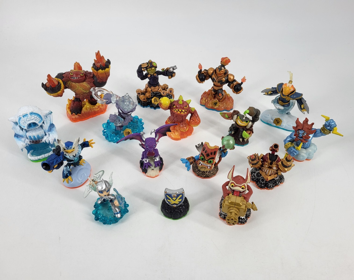 Lot of 16 Skylanders Freeze Blade Hot Head Ice Cave Double Trouble