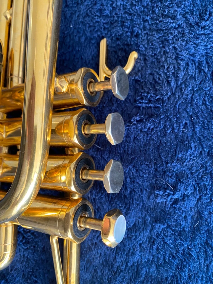 trompeta schilke p5-4 piccolo en placa dorada Foto 3 de 4