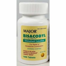 Bisacodyl 5mg 1000 Tablets stimulant laxative By MAJOR