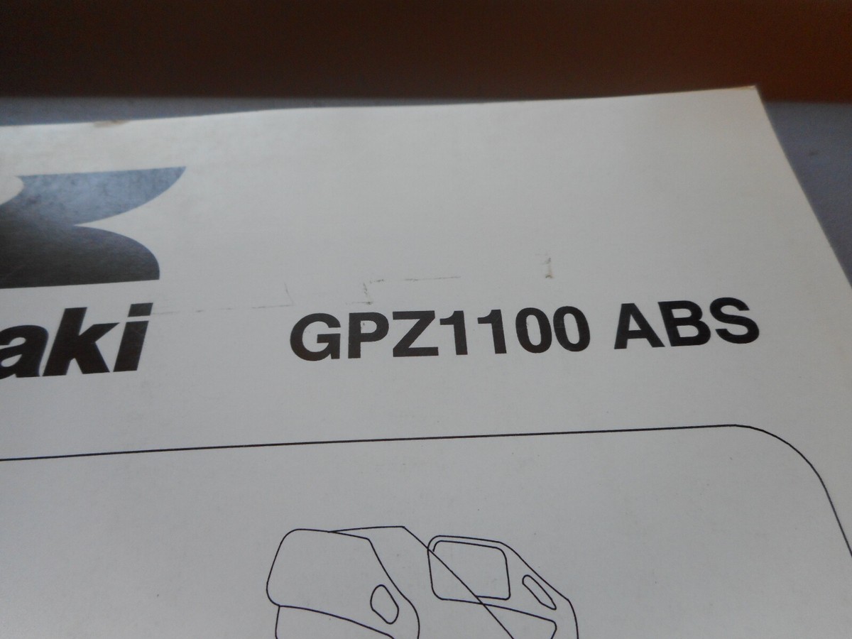Kawasaki GPZ ZX 1100 ABS Genuine Owners Service Manual Supplement